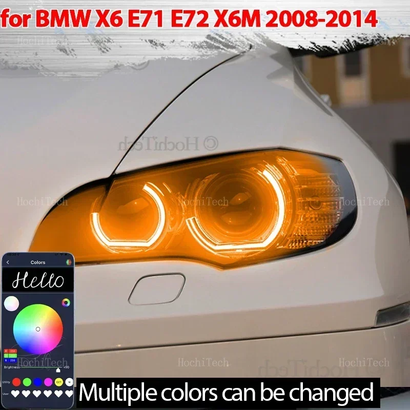 

Динамические многоцветные кольцевые DRL-фары в стиле DTM для BMW X6 E71 E72 X6M 2008-2014 годов выпуска (комплект для дооснащения)