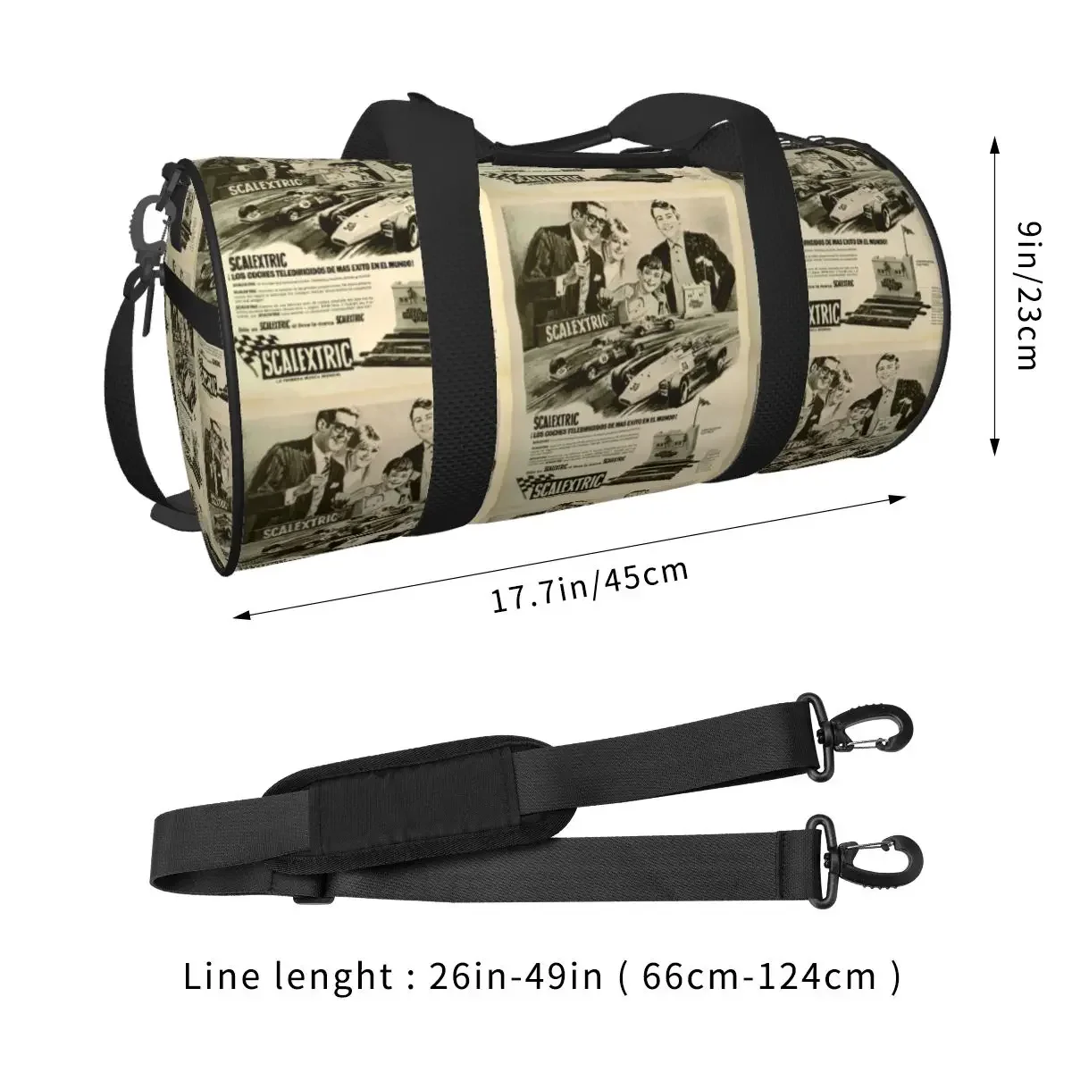 Scalextric (4 Anuncios) Large Duffle Gym Bag Multi-Functional Duffle Travel Bags Handbags Fitness bag