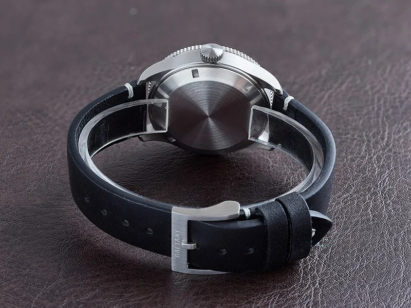 Baltany Men Pilot Watch 38mm Automatic Wristwatch Bubble Sapphire Mirror 100M Waterproof Sport C3 Luminous Military NH38