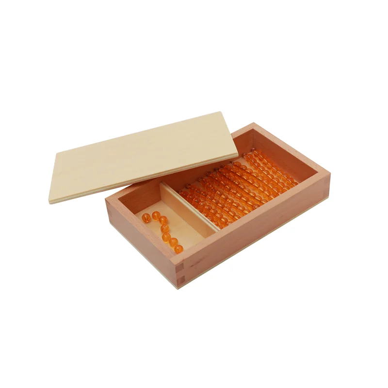 Juguetes matemáticos Montessori, barras de cuentas para tablero Seguin Diez con caja de madera, juego de conteo para niños, equipo educativo temprano