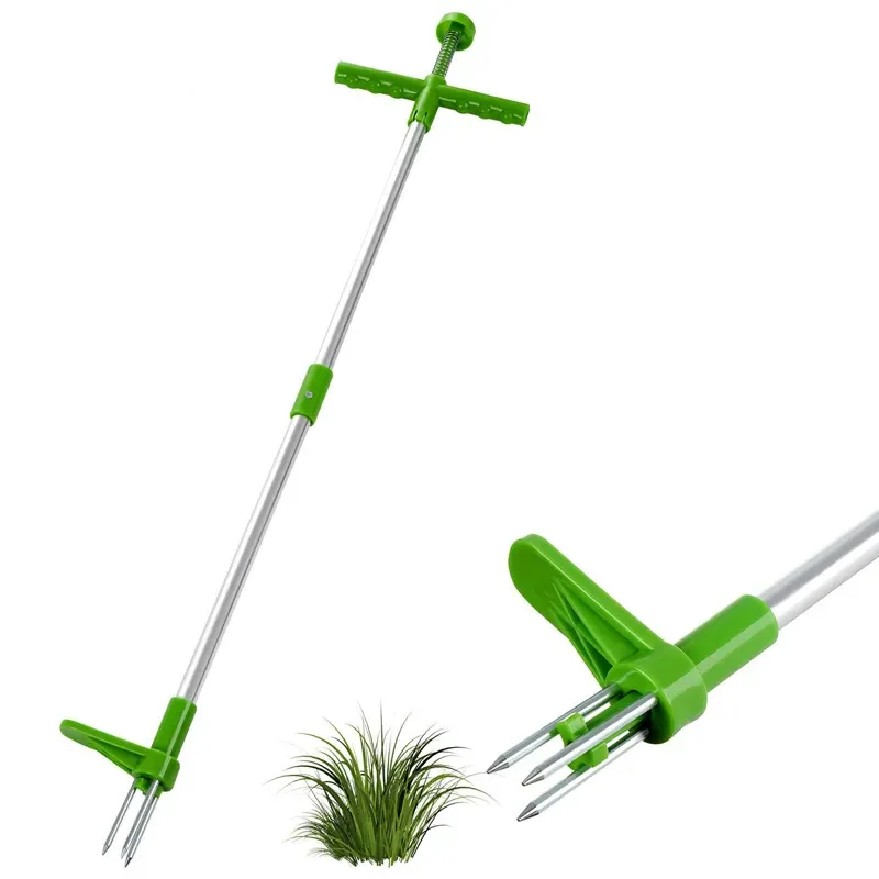 Garden Weeder and Grass Remover, Dual-section Detachable Aluminum Tube, Manual Weeding and Wild Vegetable Digging Gardening Tool