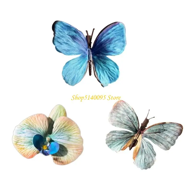 

DXAE Butterfly Hair Ornaments With Realistic Glitter Design For Women And Girls For Parties And Special Event