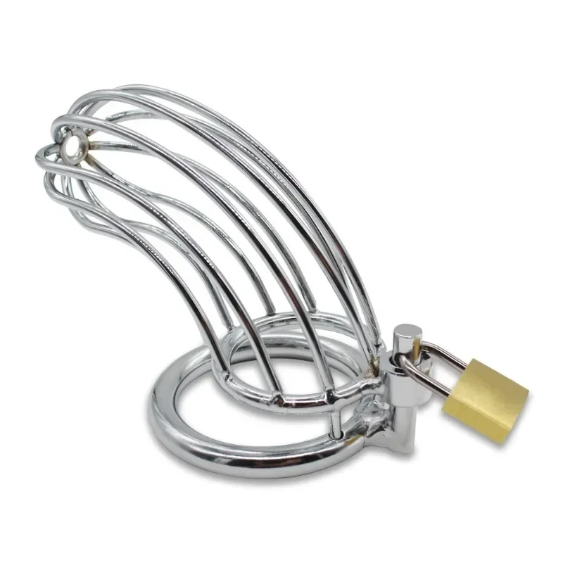 Cock Cage Sex Toys for Men Lockable Stainless Steel Penis Cock Ring Sleeve Lock Male Chastity Device Chastity Belt