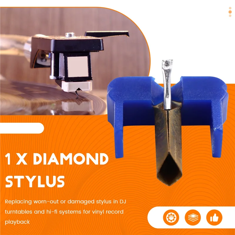 

A47U Moving Magnet Diamond Replacement Stylus For Shure M75 M75ED M75-6S DUAL N75 TYPE2 Gramophone Turntable Accessories