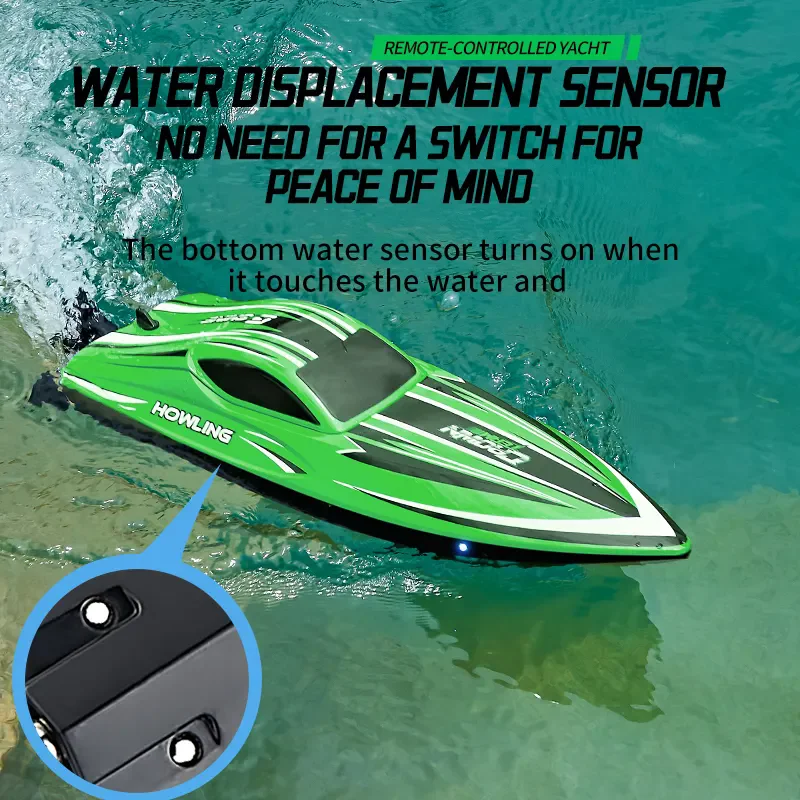 RC Boat Waterproof 55Km/H Brushless Remote Control Speedboat With Self-Righting,  Low Battery Alarm For Pools And Lake Toys Gift