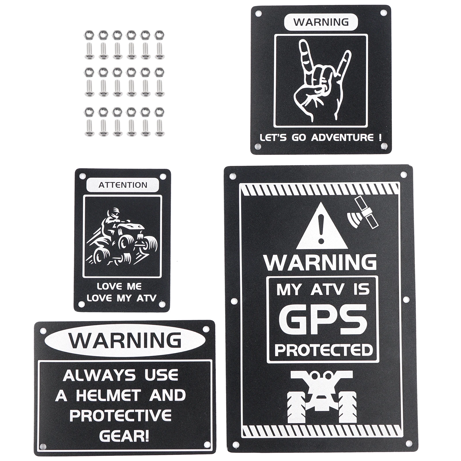 

NiceCNC Badges Warning For Yamaha RAPTOR 700 700R 2013-2024 YFZ450R 2014-2024 Fender Warning Tags English Label Decals Stickers