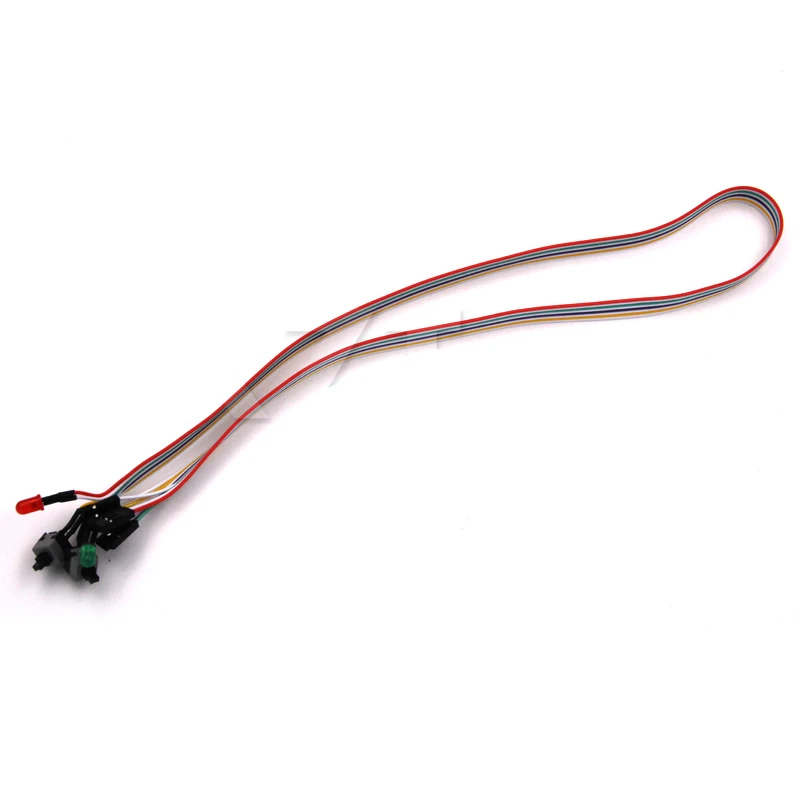 65CM Slim PC Compute Motherboard Power Cable Original On Off Reset with LED Light PC Power Reset Switch Push Button Switch