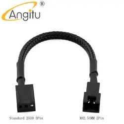 Angitu 2pin cavo adattatore ventola grafica a 4pin GPU scheda madre ventola/scheda PWM compatibile con 3pin 4pin nero con maniche