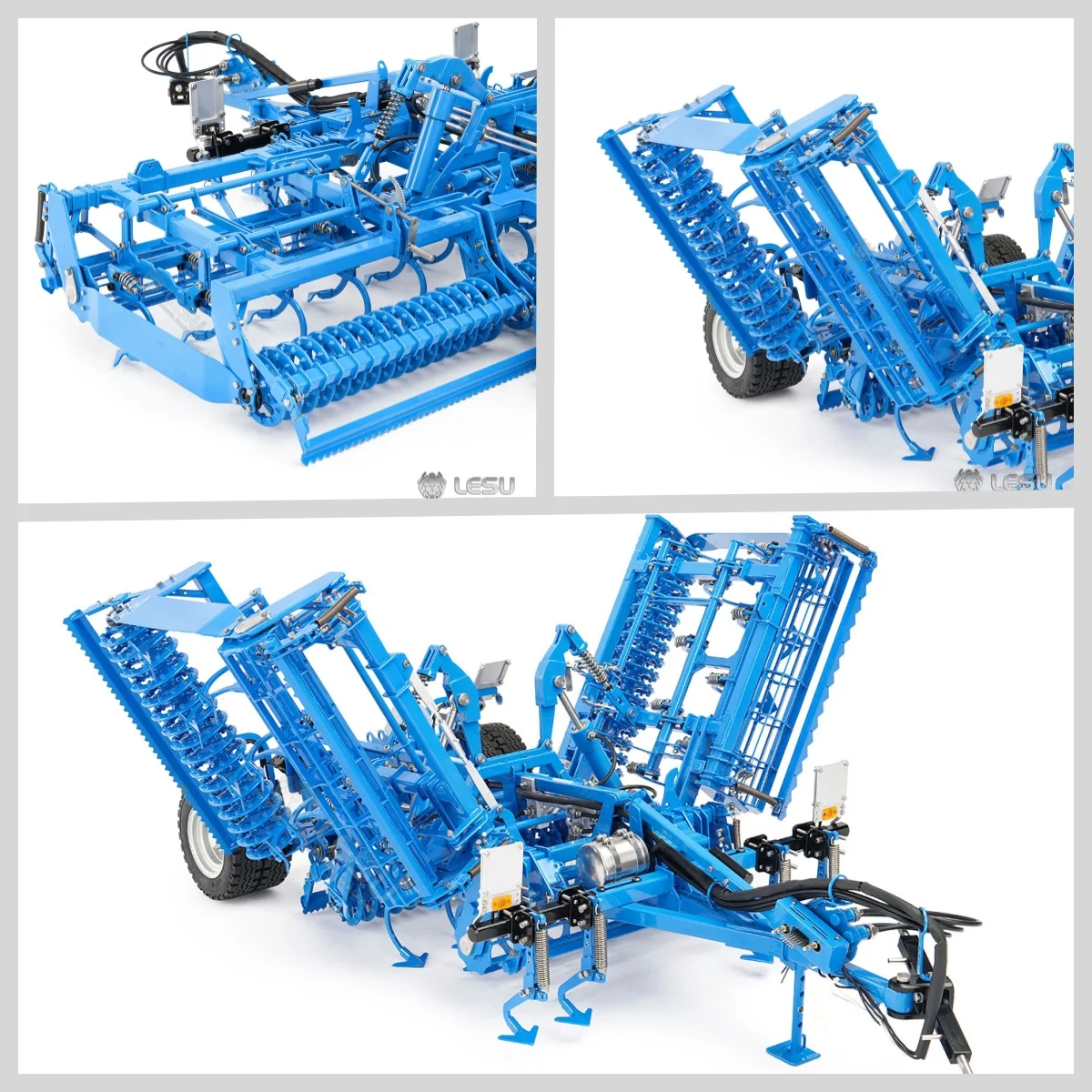 

LESU Metal K500 Seedbed Pre-sowing for 1/14 RC Hydraulic Tractor Car AOUE 1050 Vehicle Soil Preparation Machine Planter Plough