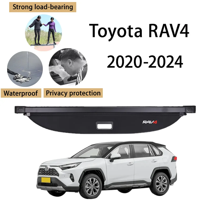 

For Toyota RAV4 2020-2024 trunk Cargo Cover Luggage Shield privacy screen Retractable Waterproof cars accessories interior