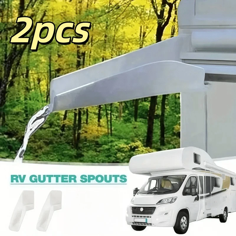 

2pcs Practical RV Roof Drip Edge Gutter Extender Efficient Rainwater Guide Mini Channel Drainage Accessories