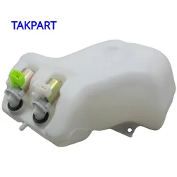 TAKPART Car Windshield Washer Pump Washer Bottle Kit Washer System with Pump Jet Button Switch for Nissan