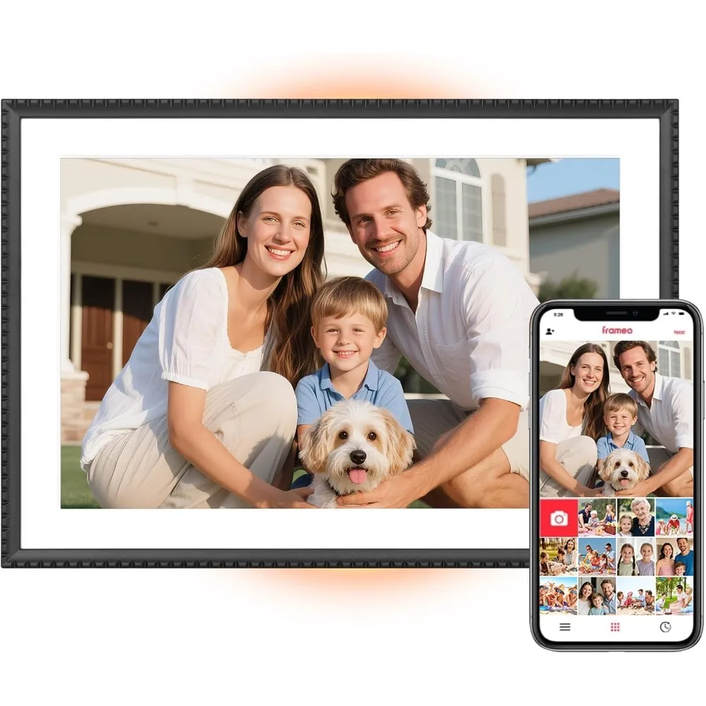 10 inch Digital Picture Frame 1280x800 IPS Touch Display 32GB Built in Storage LED Backlight Share Photos via Mobile App Gift