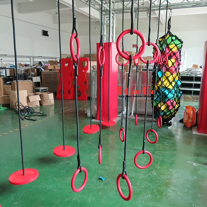 

Ninja Warrior Obstacle Course for Kids - Weatherproof 50' Ninja Slackline Kit with Obstacles