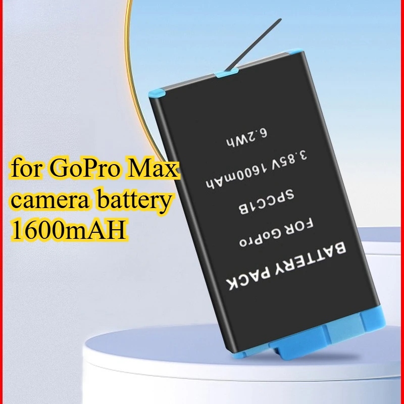 1600mAh Replacement Battery for GoPro MAX Camera  Li-ion Battery with USB-C Charging for GoPro MAX 360 Action Camera