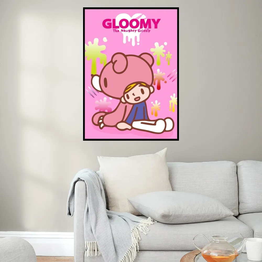 Fashion G-Gloomy Bear Cute Poster Prints Wall Painting Bedroom Living Room Decoration Office Home