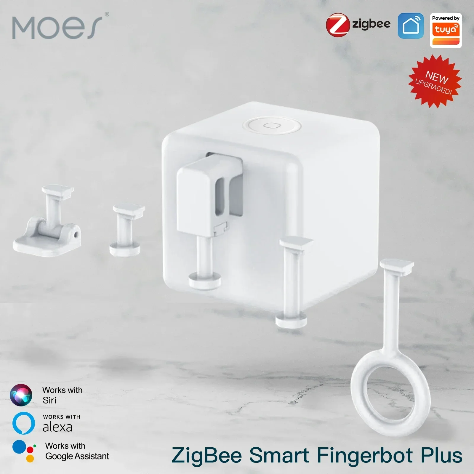 MOES Tuya Fingerbot przycisk Pusher nowy robot palcowy ZigBee inteligentna aplikacja Life automatyczny przełącznik sterowanie głosem Alexa Google Home