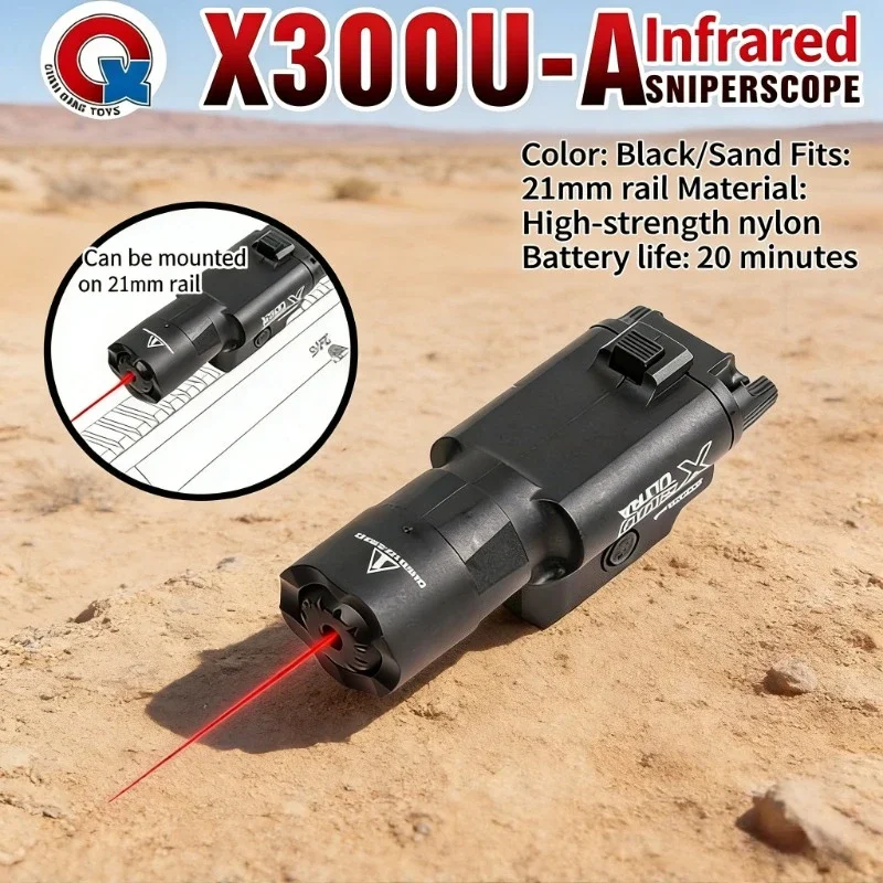 

New Arrival Multifunctional X300 Tactical Light Infrared Laser 20mm Rail Fit Toy Air Guns Hunting Shooting CS Game Gear