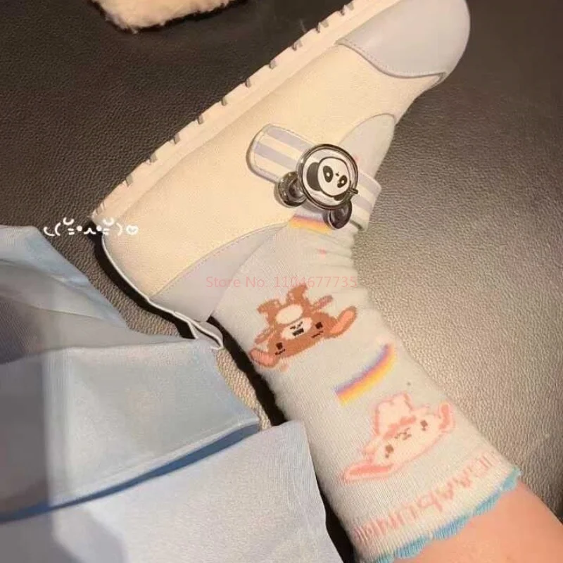 かわいいシュガーバニーかわいい子供靴下カラフルなレースプリント綿の靴下漫画かわいいアニメぬいぐるみ女の子の誕生日プレゼント