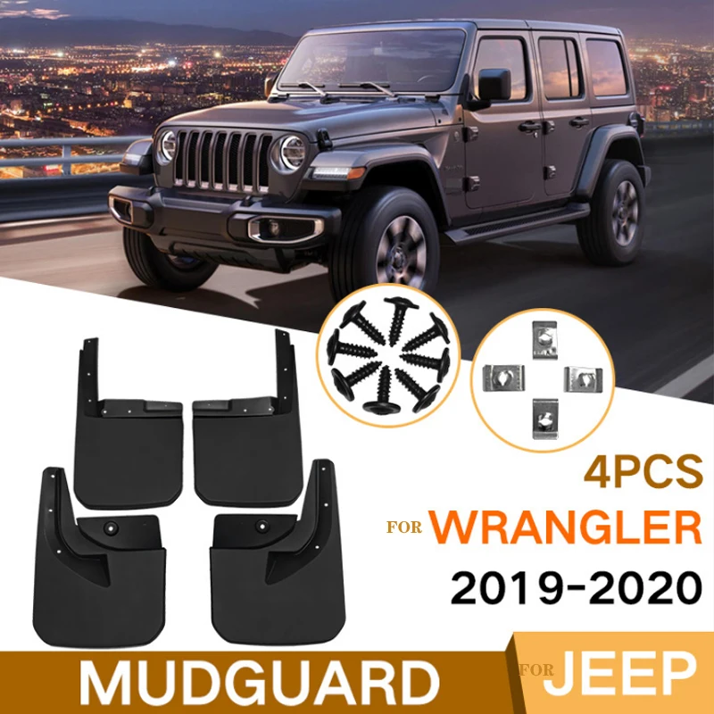 

Car Mudguards Car Fender Front Rear Splash Guards Mud Flaps for Jeep Wrangler JL Sahara 2018 2019 2020 2021 Accessories