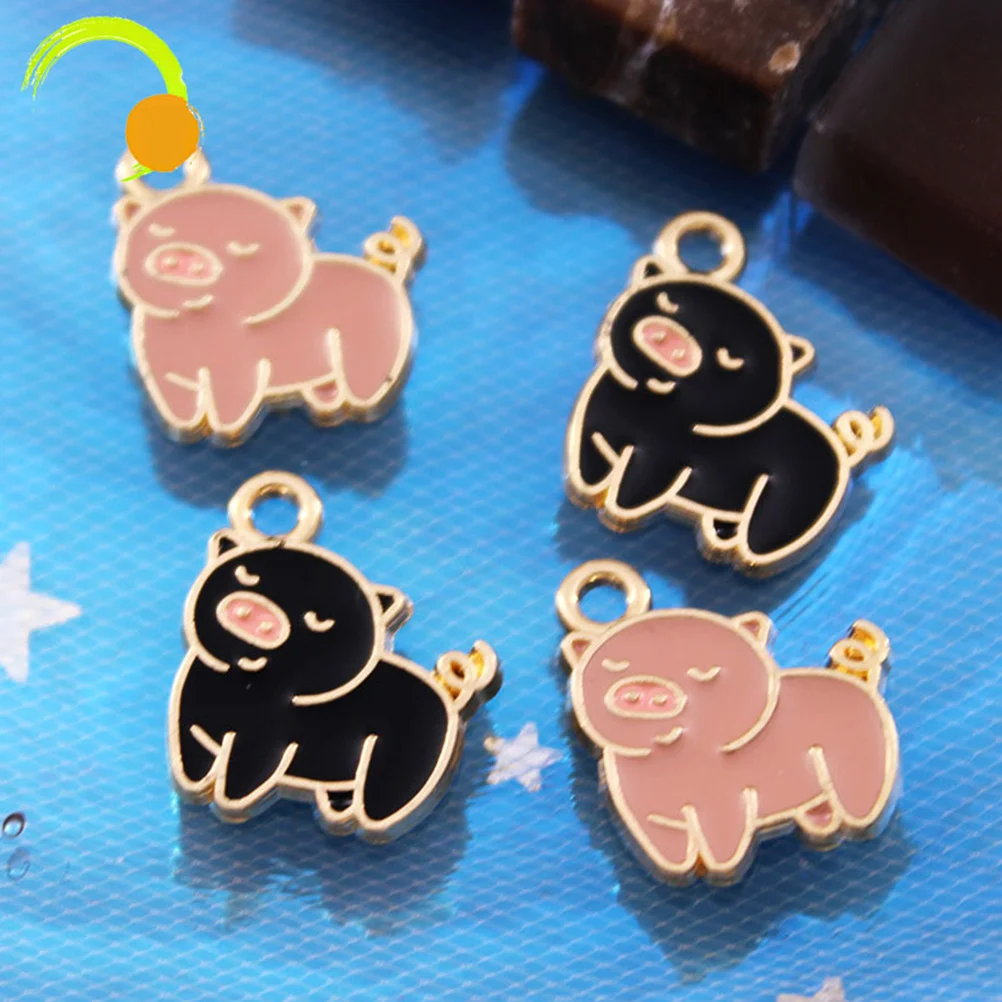 

20Pcs Mini Pig Shape Pendant Charms Alloy DIY Craft Decorative Pieces for Jewelry Making Necklace Bracelet Home Party Decoration