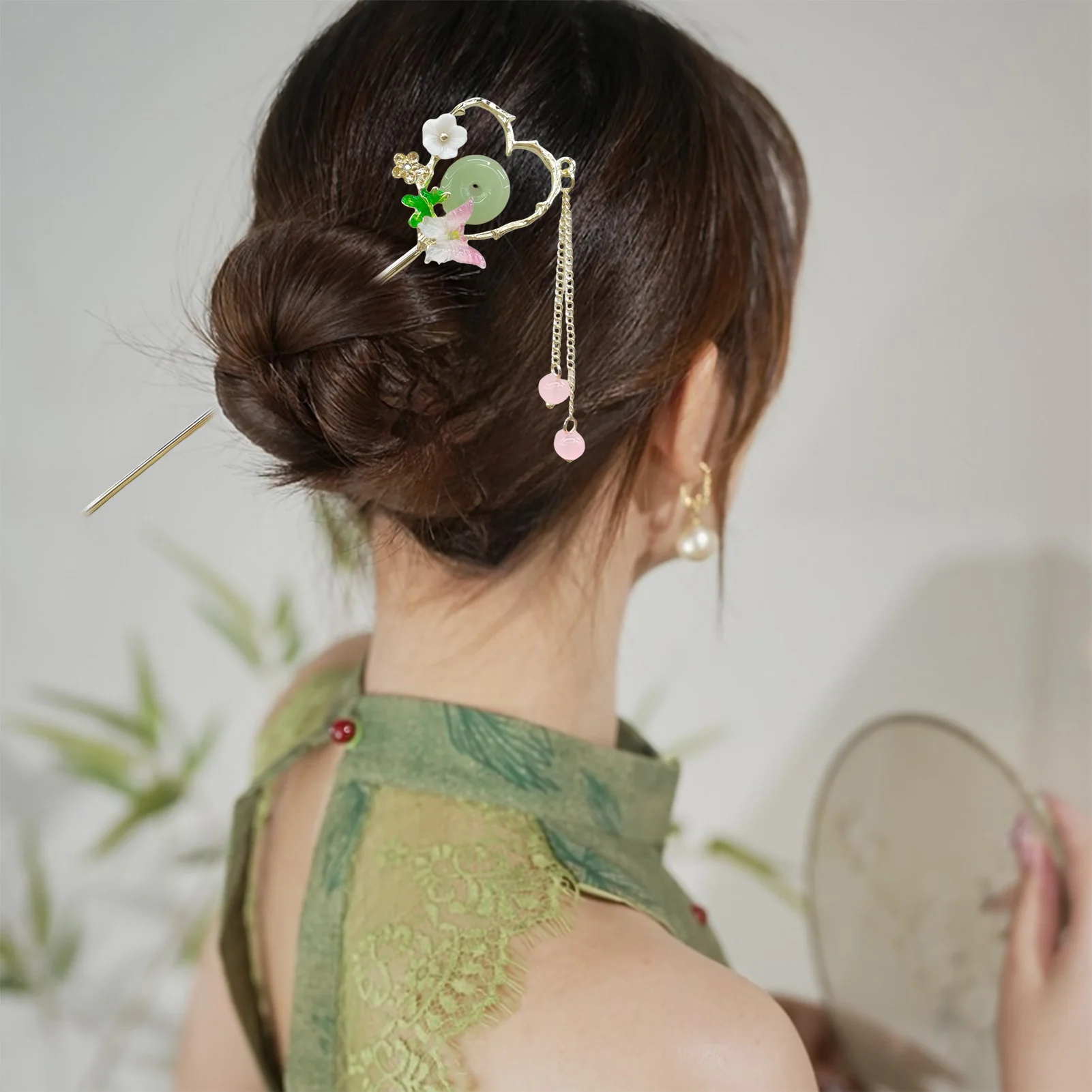 الجنية زهرة دبابيس الشعر للنساء النمط الصيني شرابة الشعر العصي عيدان دبوس الشعر النساء غطاء الرأس مجوهرات Hanfu إكسسوارات الشعر