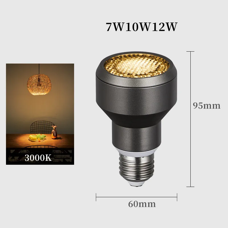 E27 High color COB 3000K bulb PAR20 Restaurant, club, living room, hotel led spotlight 7W10W12W dimmable indoor lighting fixture