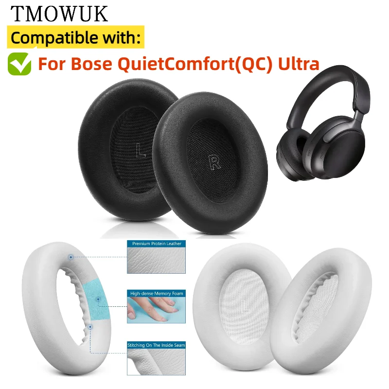 

Protein Leather Earpads Cushions for Bose QuietComfort(QC) Ultra Headphones, Replacement Ear Pads Headset