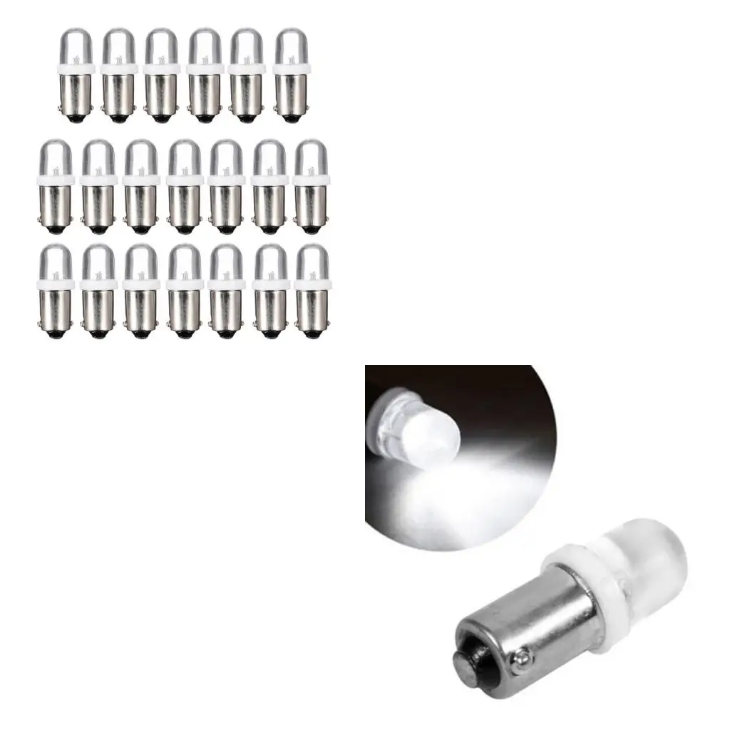 

20 шт., сменная лампа индикатора автомобиля, белая светодиодная лампа T10 T11 BA9S T4W