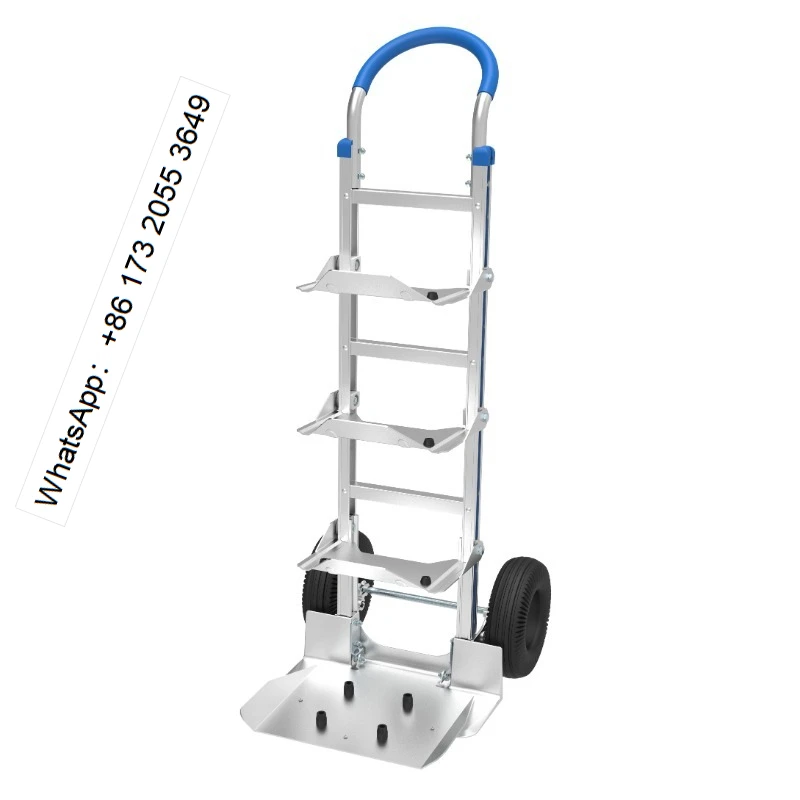 200kg Heavy Duty Aluminum Hand Truck Multi-Level Sack Truck for Warehouse Material Handling