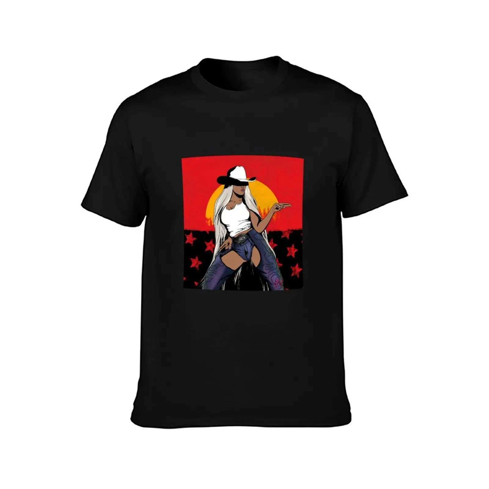 Cowboy Carter: Redemption {fan-art} T-Shirt, Summer Casual Cotton Tee, Oversized Streetwear Tops, Vintage Graphic Print
