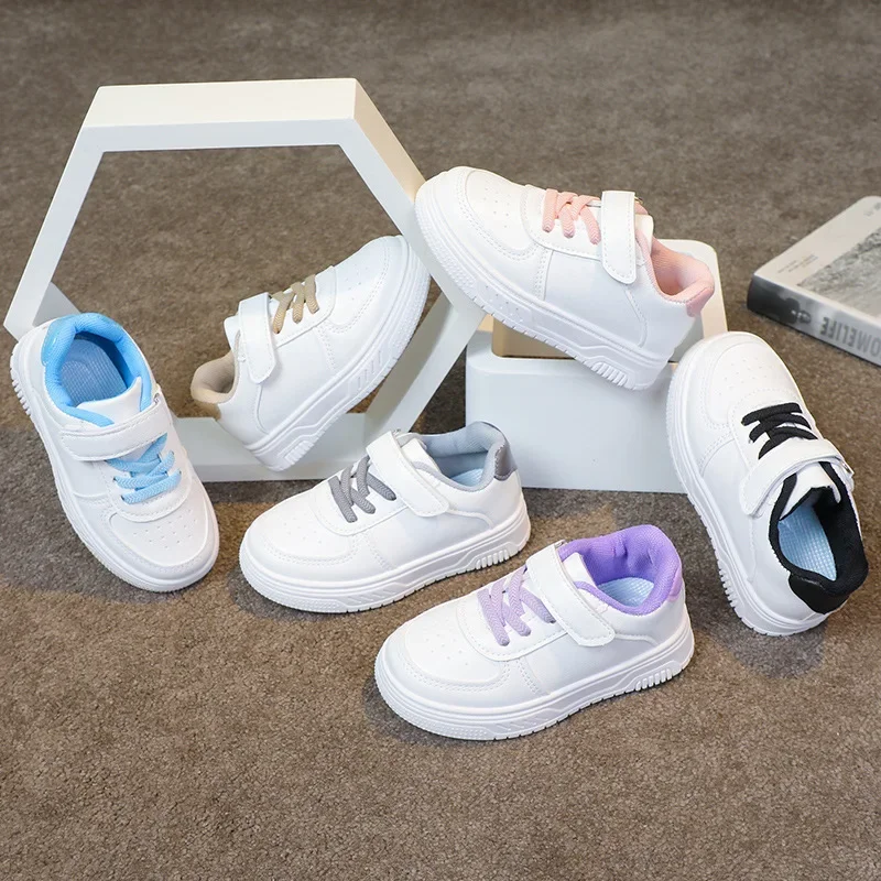 2026 Girl shoe spring Autumn Boy White Shoe Casual Running kid Shoe Anti Slip Soft Sole Sneaker kid tenis Hot selling item 20-31