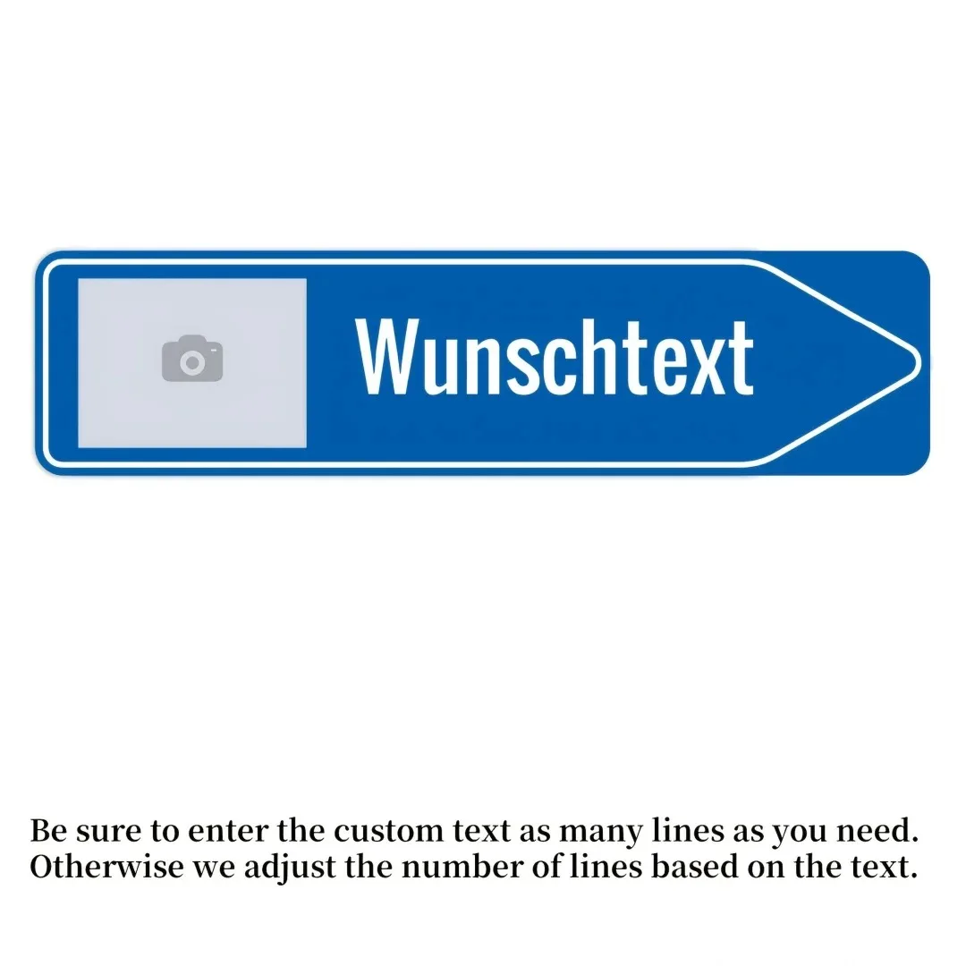 CIFbuy Custom Aluminum Parking Direction Sign, Personalized Text Image Waterproof Garage Yard Wall Decor (Only For Decoration)