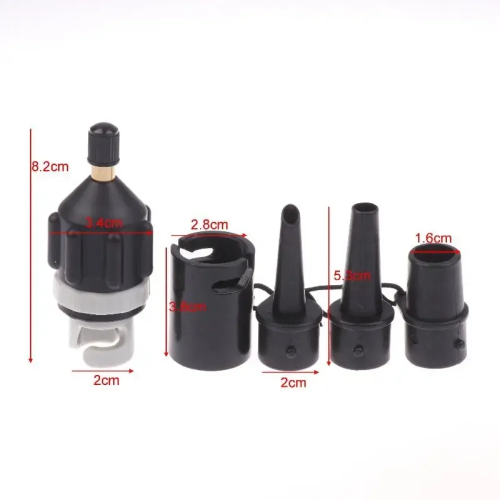 Adaptador de válvula de ar para placa sup, adaptador de bomba inflável, barco de remo, caiaque, válvula de ar, pneu, conector de ar, kit combinado