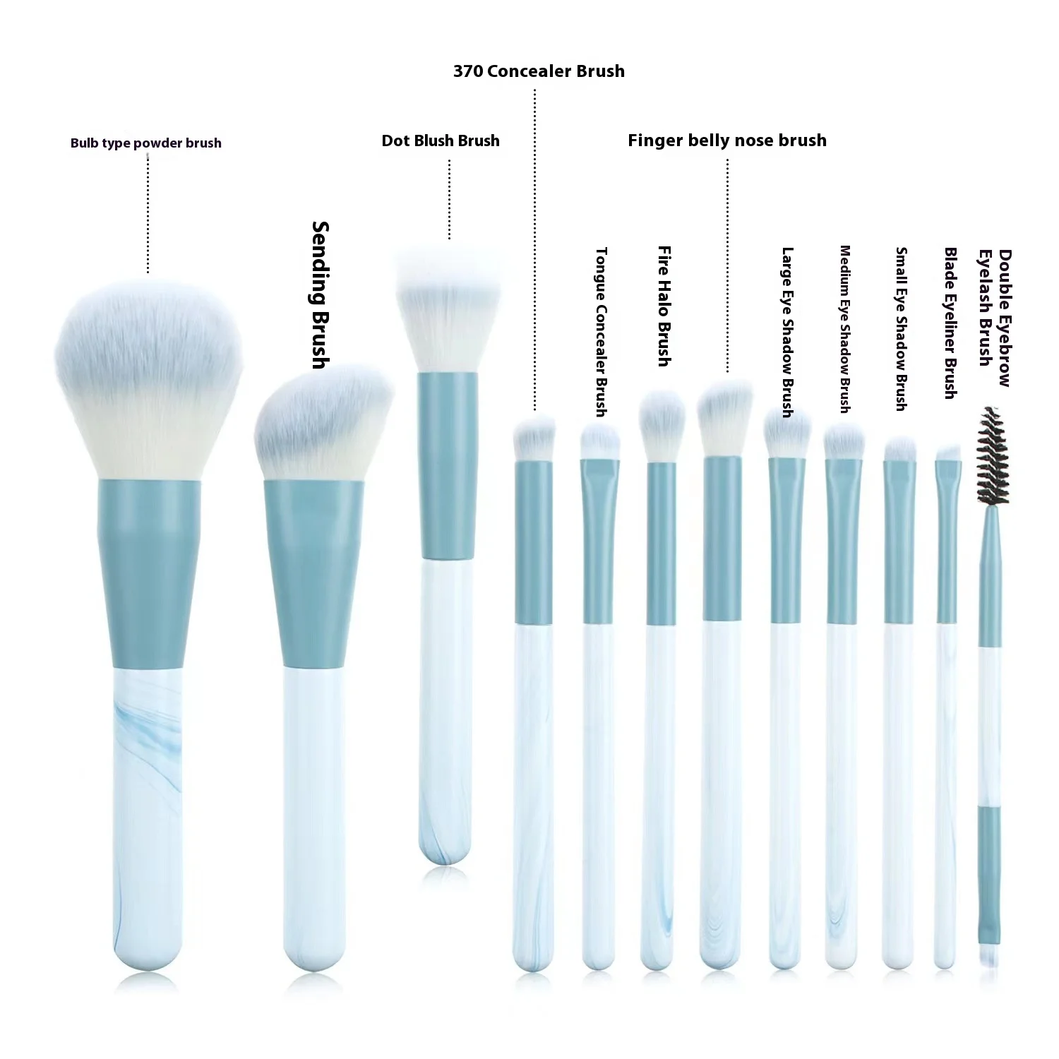 Clear Sky 12 makeup brush set brush super soft hair full foundation brush quantity large discount