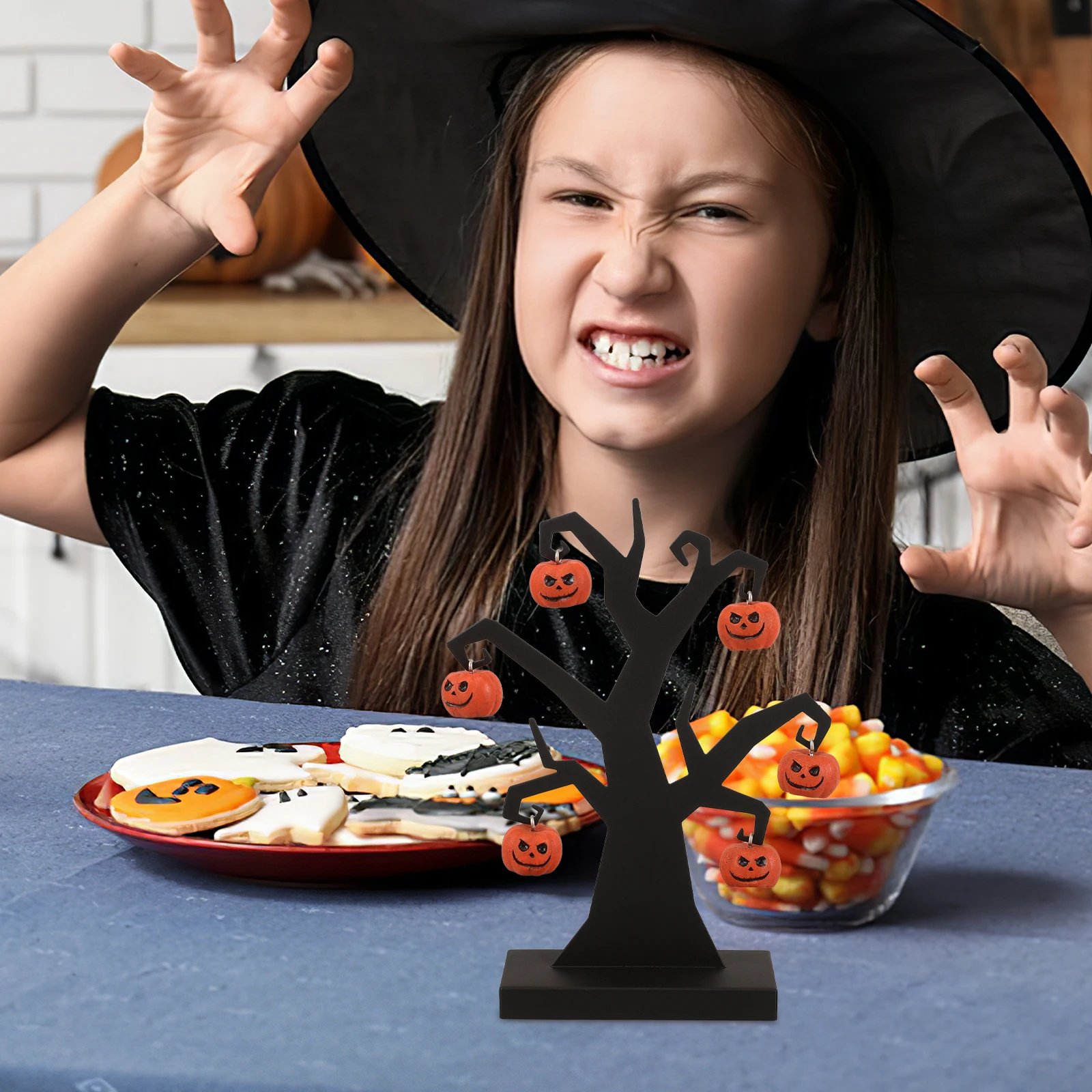 

Halloween Decoration Iron Crafts Tabletop Festival Room Decor Halloween Party Decoration Centerpiece Sign