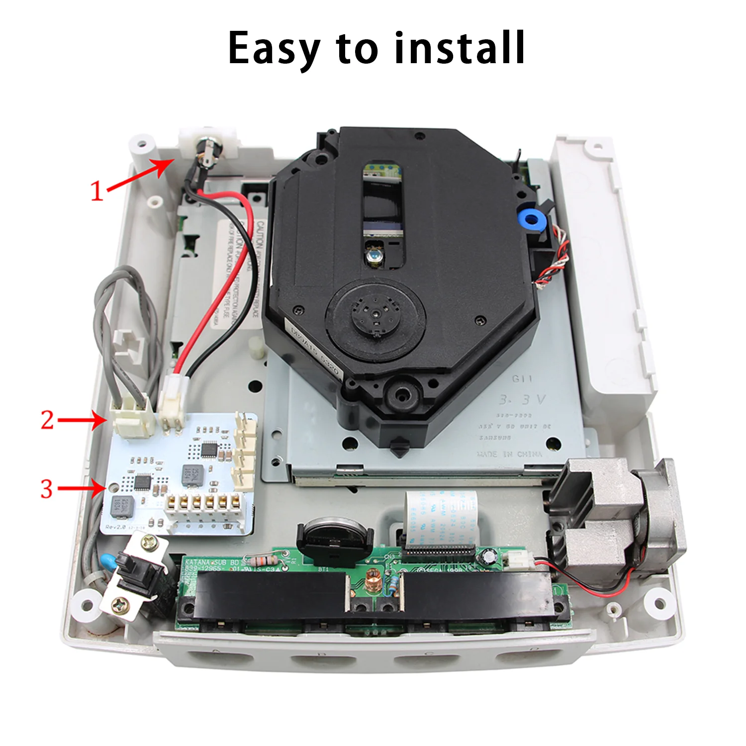 Płytka zasilacza PSU 12V Rev2.0 + Adapter wtyczki zasilania do konsoli SEGA DreamCast, części zamienne i akcesoria. — zdjęcie produktu 3