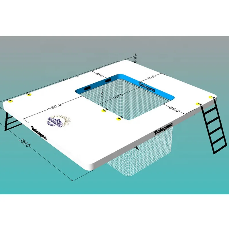 Floating yacht Inflatable Sea Swimming Pool double wall fabric platform ocean pool