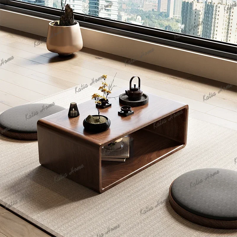 ld Nordic Solid Wood Coffee Table Japanese Simple Low Table Balcony Coffee Table Customer Furniture   Elevable FYCT