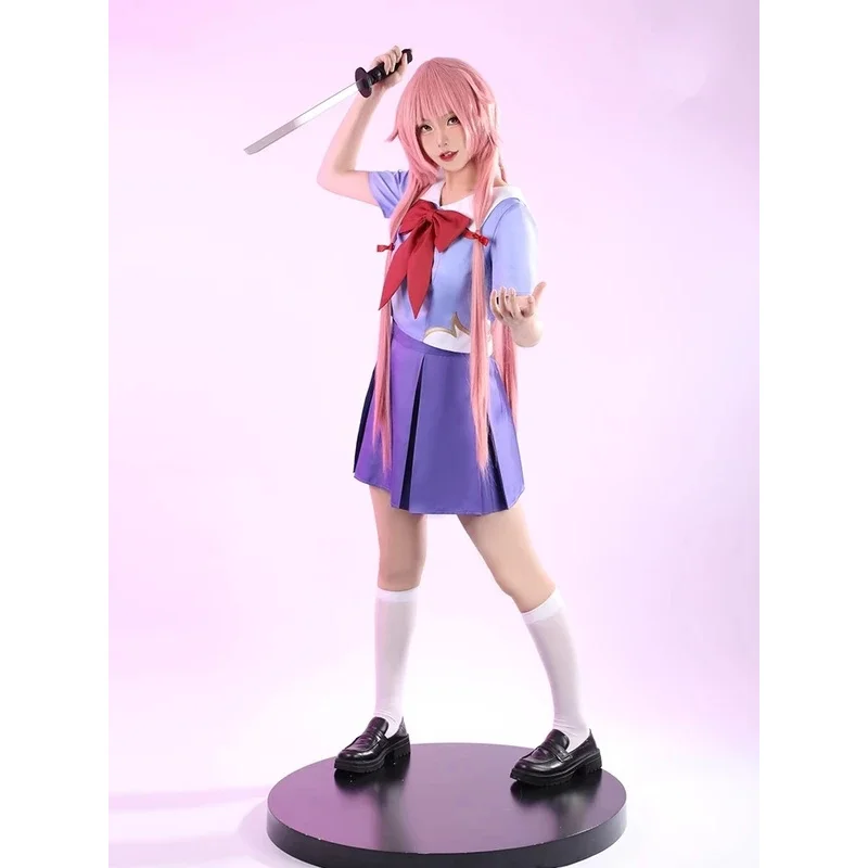 

2025 aaa Дневник будущего Mirai Nikki Yuno Gasai Косплей Костюм для девочек Школьная форма JK Хэллоуин Карнавальная вечеринка Одежда для ролевых игр