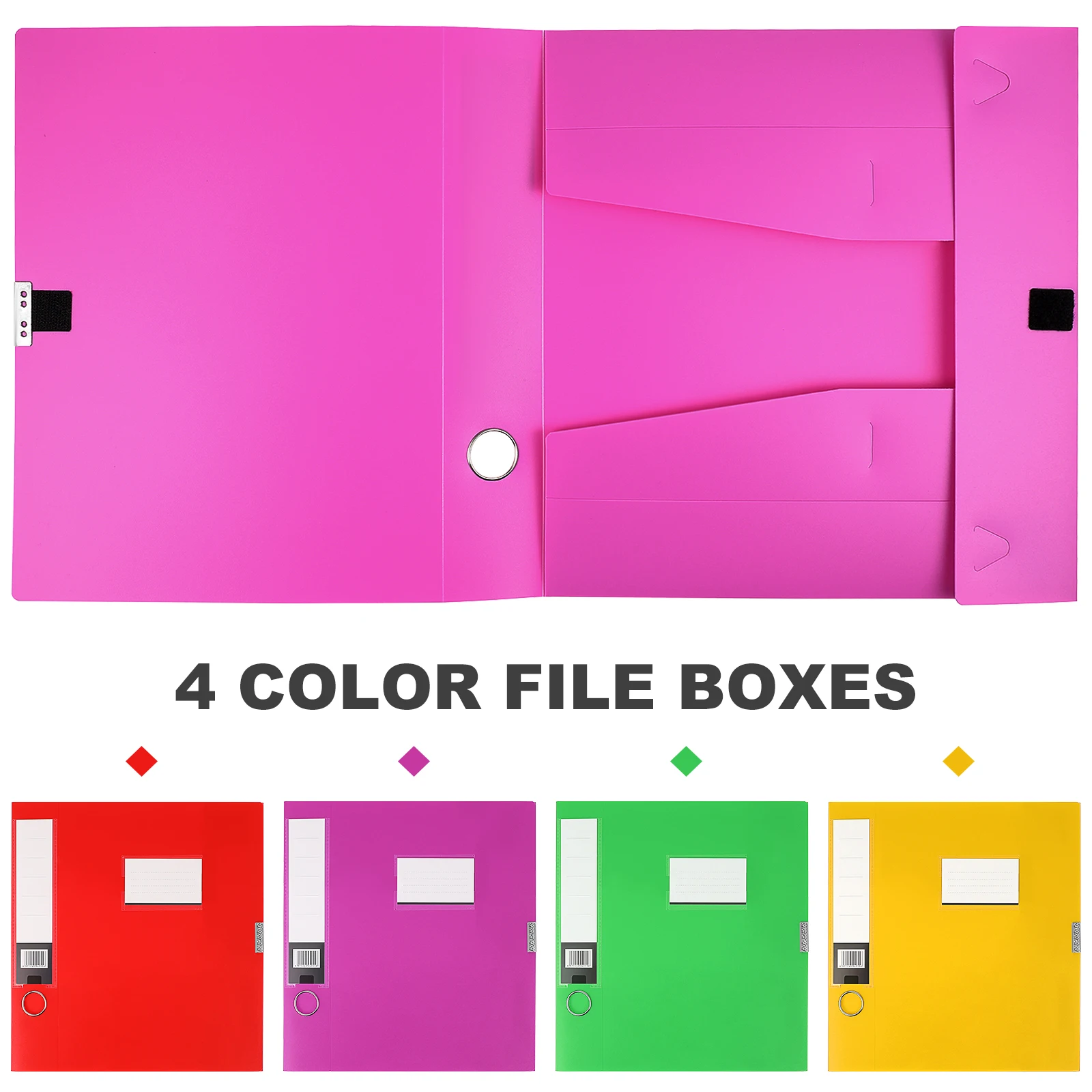 

5 pcs File Box Archive Plastic Document Folder Paper Organizer Storage Holders Eco Friendly Foldable Lightweight