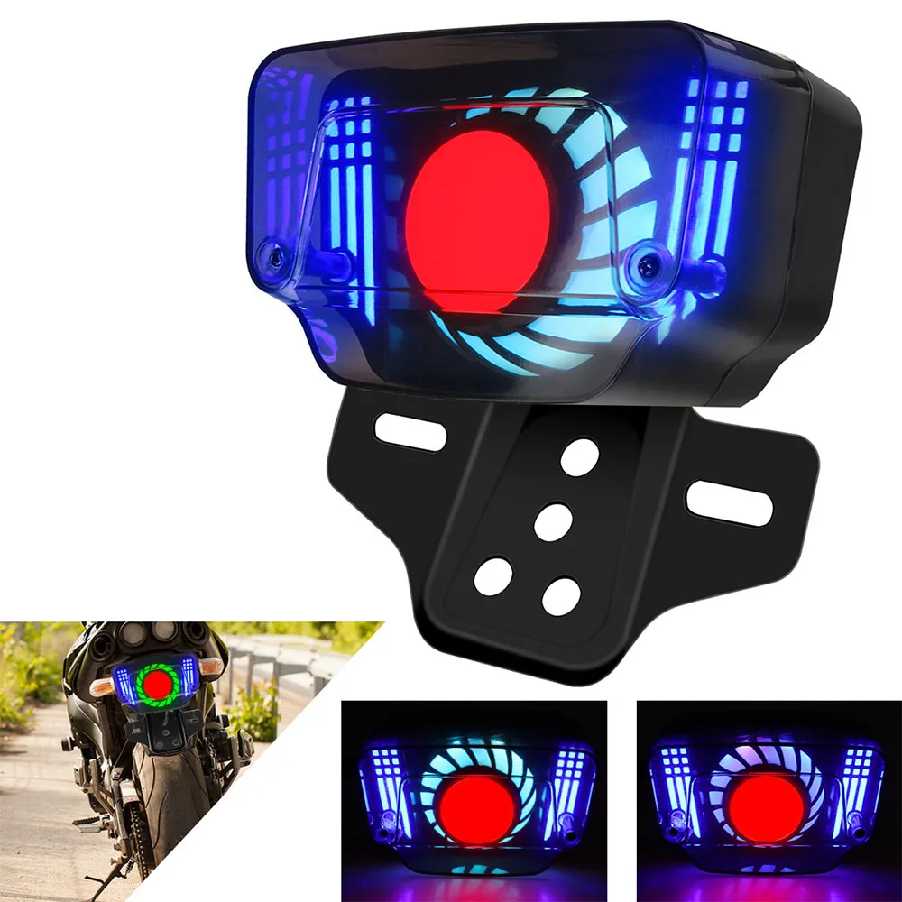 Luzes traseiras para motocicleta, olho do diabo, olho de anjo, luz de freio led, luz reversa, luzes de condução, lâmpada traseira decorativa para cg125