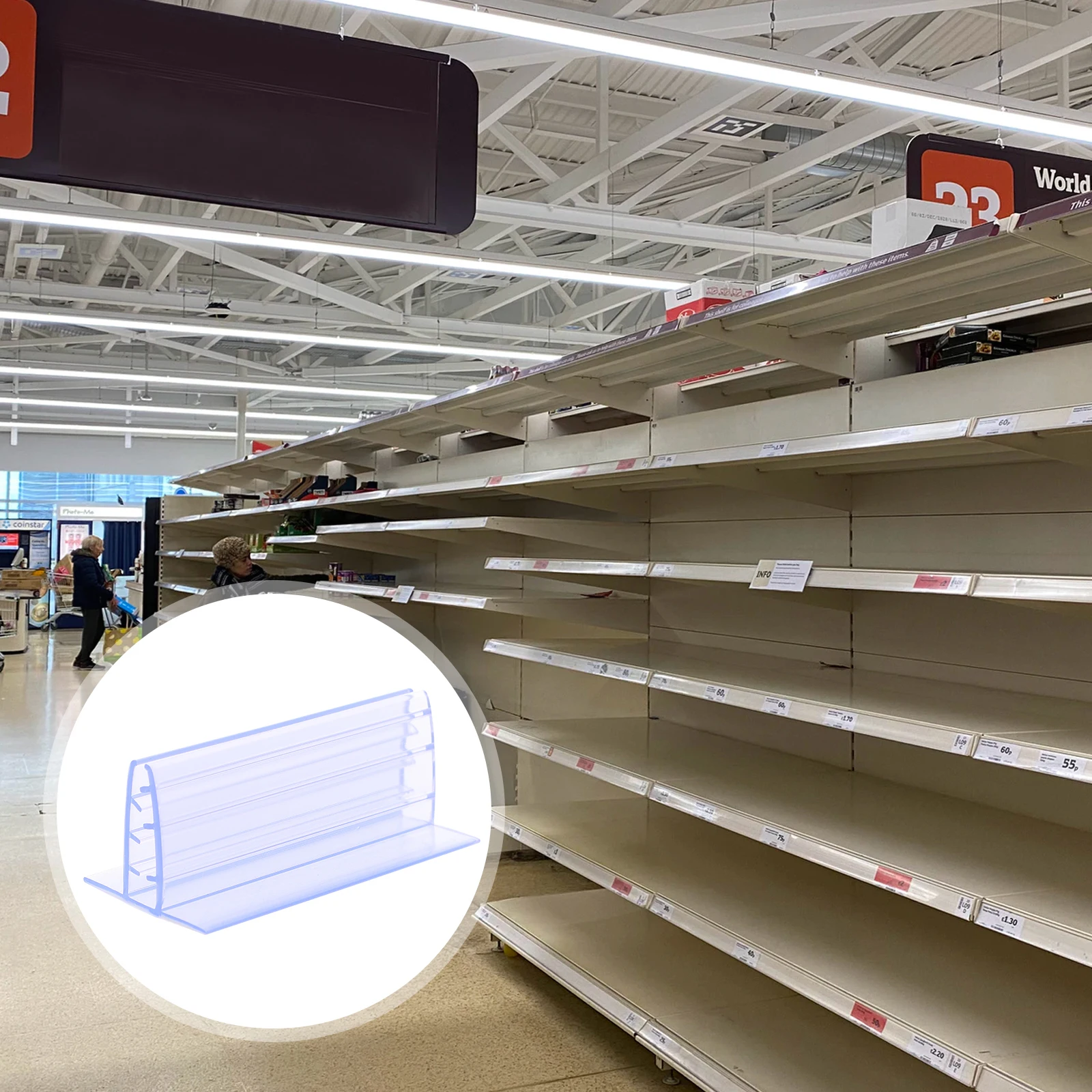 

10pcs Sneeze Guard Holder Adhesive Sign Stand Price Label Display Rack Acrylic Panels Sheet Stand For Retail Store School