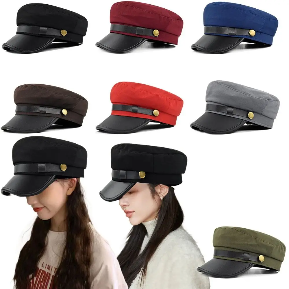 Vintage Navy Cap Flat Top Hat Britischer Stil Baskenmütze Achteckige Mütze Malermütze Flache Schirmmützen Outdoor-Reisehüte & Mützen