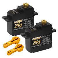21G Waterproof Metal Gear Servo with 25T Servo Horn Mini Servo for 1/14 1/16 1/18 RC Crawler Car Boat Airplane