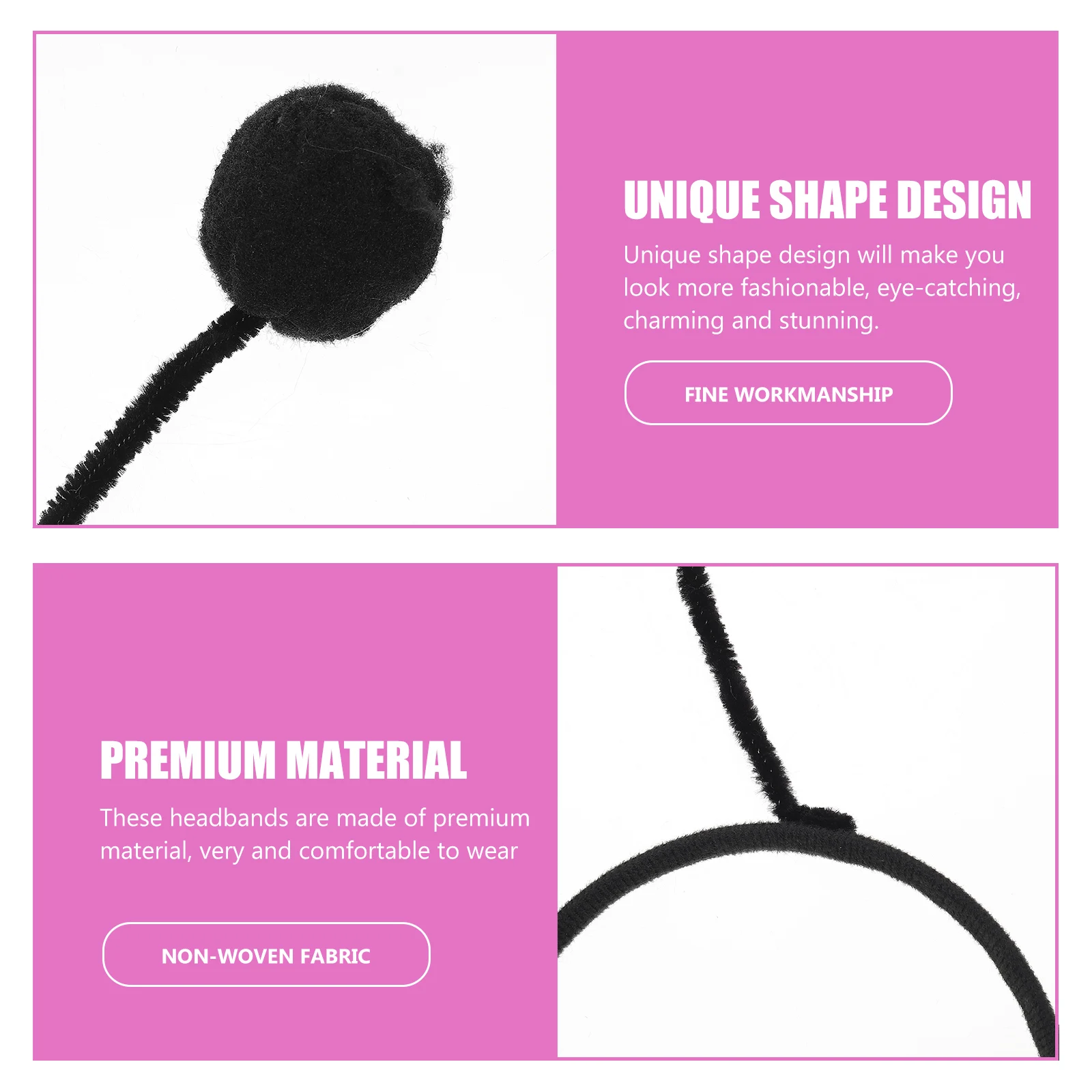 

6pcs Headbands Girls Girls Hair Hoops Hair Party Headdress Accessories Black Iron Wire Bands Cosplay Photo Prop Gifts