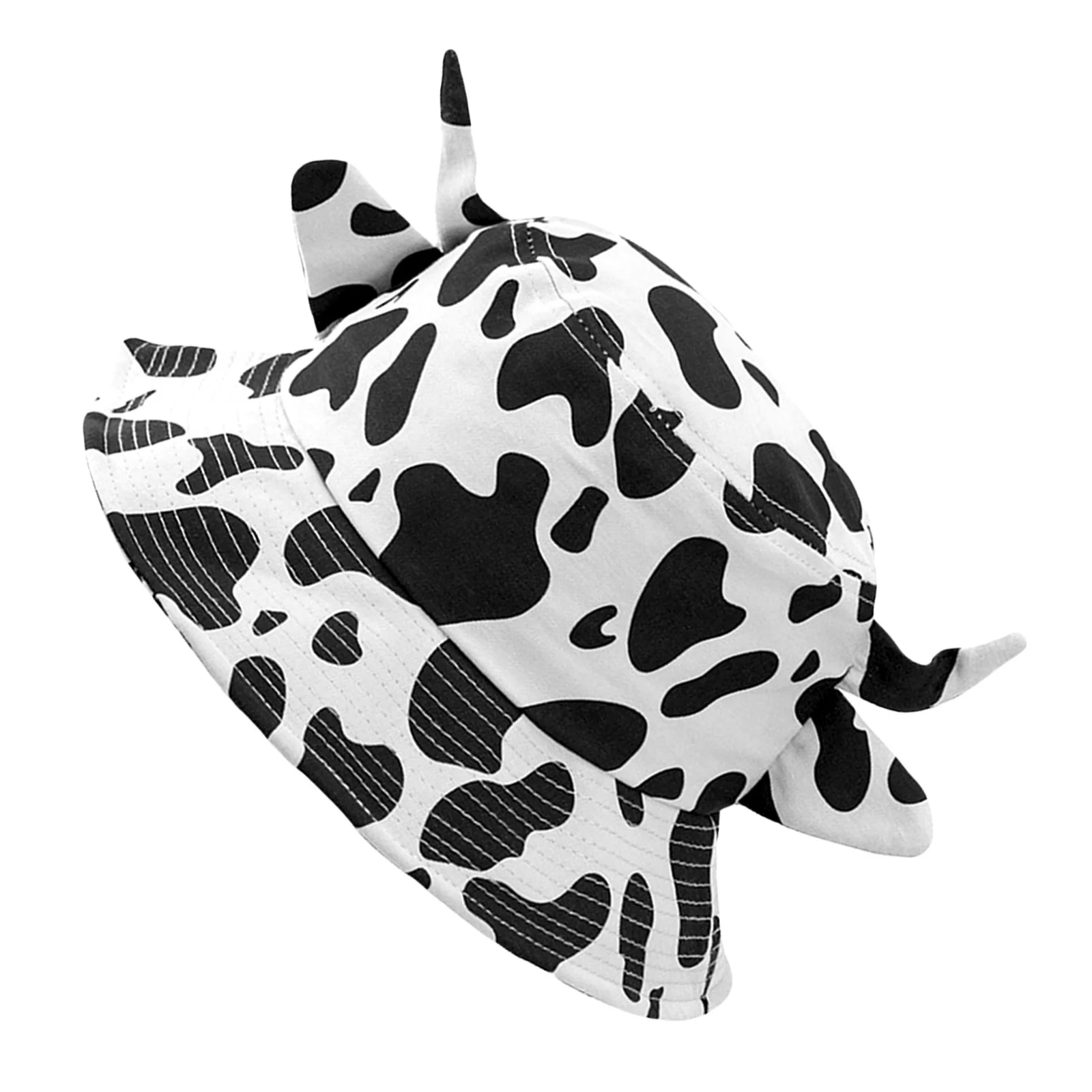 1 قطعة البقرة يطبع القطن قبعة بحافة صياد قبعة الصيف الشاطئ ظلة المضادة للأشعة فوق البنفسجية خفيفة الوزن مريحة هدية صياد قبعة