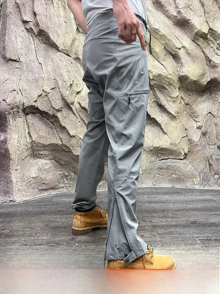 

Повседневные уличные направляющие брюки для пар, мягкие мужские осенние длинные брюки, Qui Dry, прямые брюки на пуговицах, нейлон, спандекс