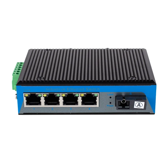 hit product1.25G High speed Fibre Optic Ethernet 1 ports 1.25G Media Converter SFP+To 4 RJ45 POE Industrial Media Converter