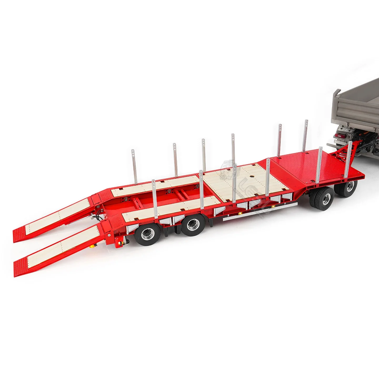 LESU RC 1/14 Hydraulic Full Trailer With Lifting System Kit For Tamiya SCALECLUB LESU RD-A0018 1/14 RC Dump Truck LS-A0049-KIT